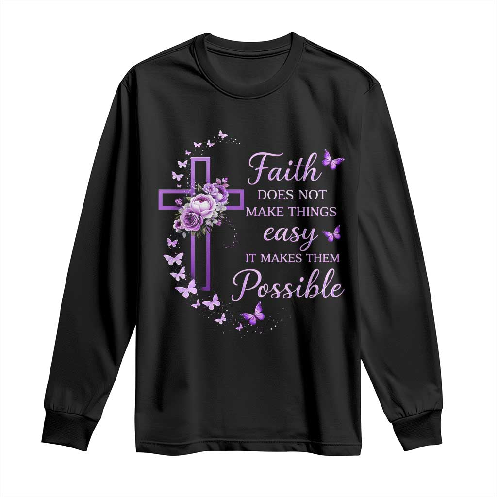 Christian Jesus Long Sleeve Shirt Vintage Bible Verse Printed Faith Blessed Inspirational Girl TS10 Black Print Your Wear