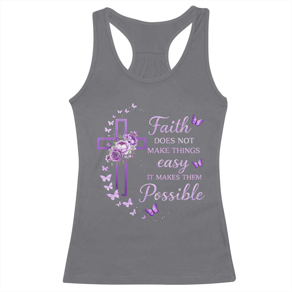 Christian Jesus Racerback Tank Top Vintage Bible Verse Printed Faith Blessed Inspirational Girl TS10 Charcoal Print Your Wear