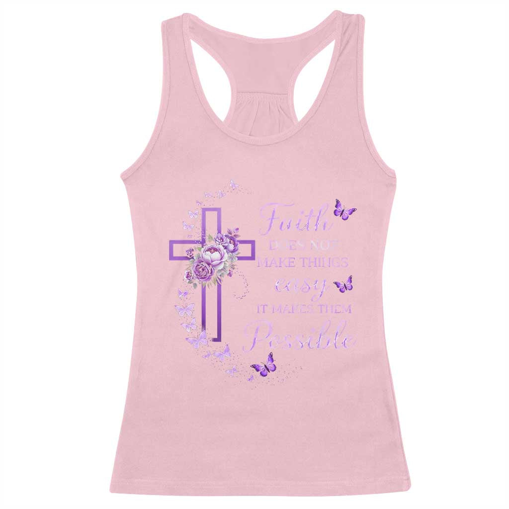 Christian Jesus Racerback Tank Top Vintage Bible Verse Printed Faith Blessed Inspirational Girl TS10 Light Pink Print Your Wear