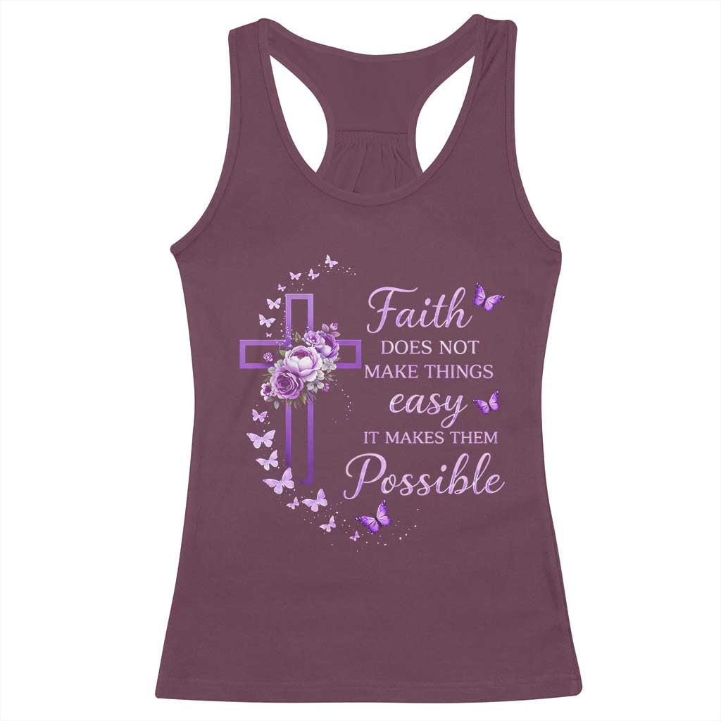 Christian Jesus Racerback Tank Top Vintage Bible Verse Printed Faith Blessed Inspirational Girl TS10 Maroon Print Your Wear