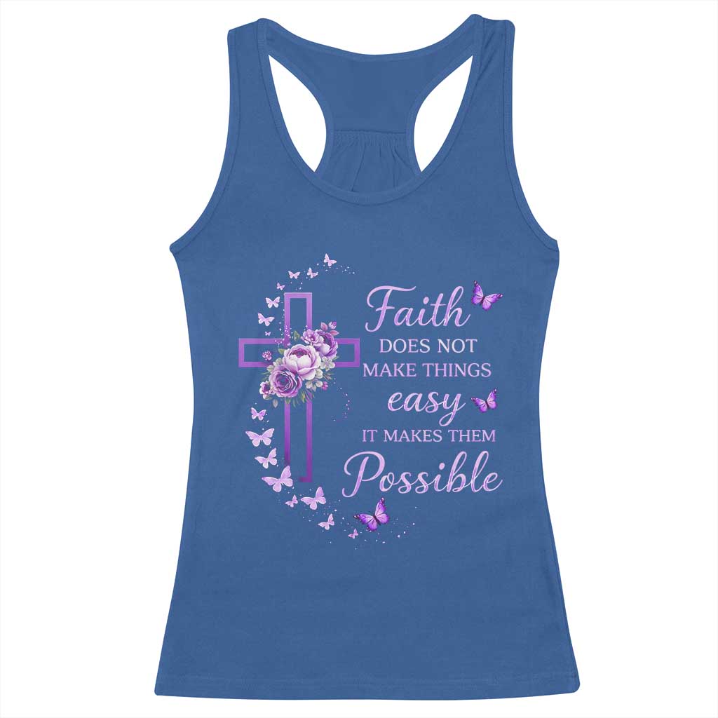 Christian Jesus Racerback Tank Top Vintage Bible Verse Printed Faith Blessed Inspirational Girl TS10 Royal Blue Print Your Wear