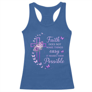 Christian Jesus Racerback Tank Top Vintage Bible Verse Printed Faith Blessed Inspirational Girl TS10 Royal Blue Print Your Wear