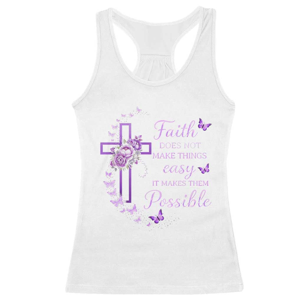 Christian Jesus Racerback Tank Top Vintage Bible Verse Printed Faith Blessed Inspirational Girl TS10 White Print Your Wear
