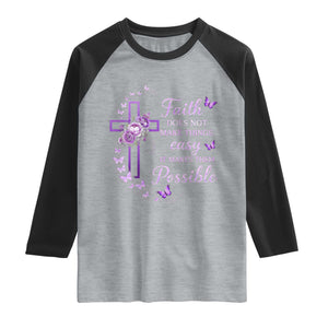 Christian Jesus Raglan Shirt Vintage Bible Verse Printed Faith Blessed Inspirational Girl TS10 Heather Gray Black Print Your Wear