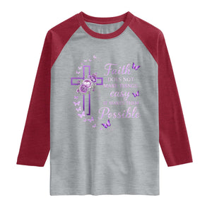 Christian Jesus Raglan Shirt Vintage Bible Verse Printed Faith Blessed Inspirational Girl TS10 Heather Gray Heather Red Print Your Wear