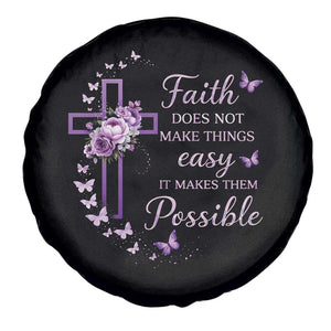 Christian Jesus Spare Tire Cover Vintage Bible Verse Printed Faith Blessed Inspirational Girl TS10 Print Your Wear