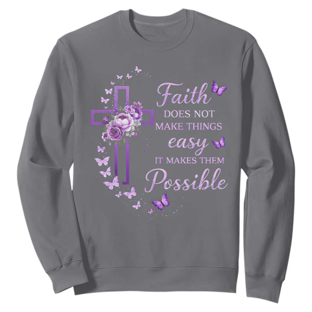 Christian Jesus Sweatshirt Vintage Bible Verse Printed Faith Blessed Inspirational Girl TS10 Charcoal Print Your Wear