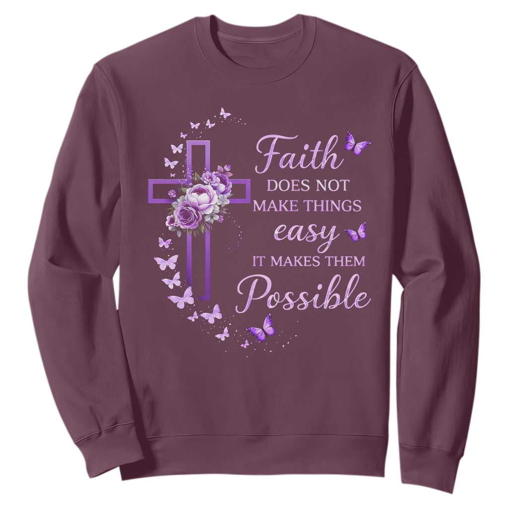 Christian Jesus Sweatshirt Vintage Bible Verse Printed Faith Blessed Inspirational Girl TS10 Maroon Print Your Wear