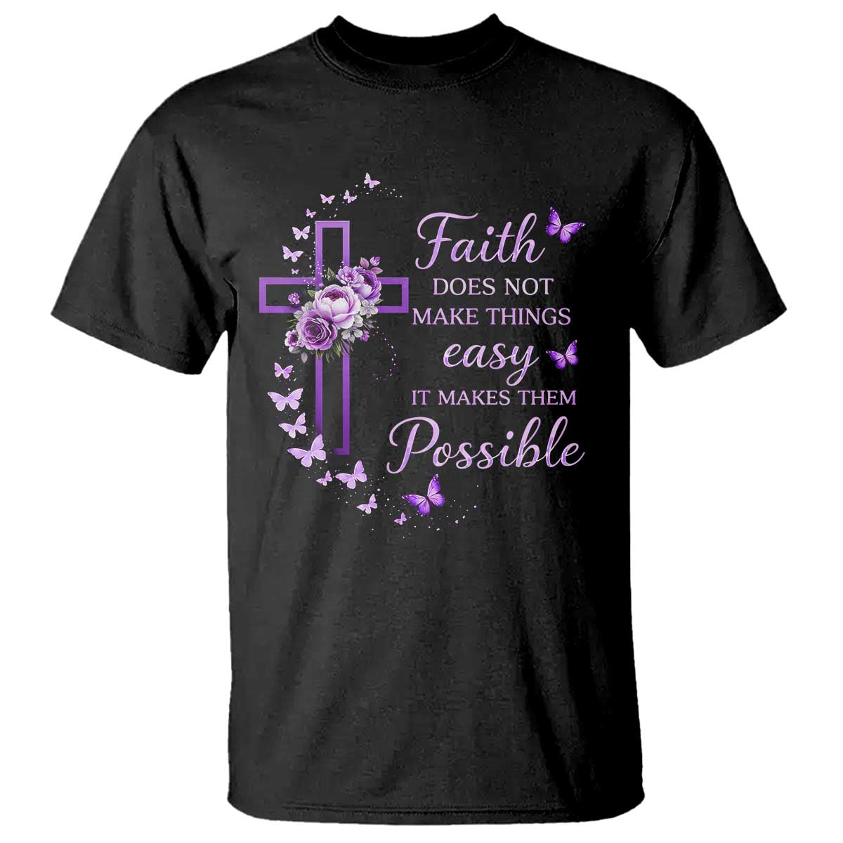 Christian Jesus T Shirt Vintage Bible Verse Printed Faith Blessed Inspirational Girl TS10 Black Print Your Wear