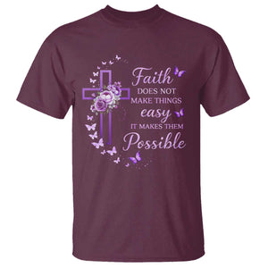 Christian Jesus T Shirt Vintage Bible Verse Printed Faith Blessed Inspirational Girl TS10 Maroon Print Your Wear