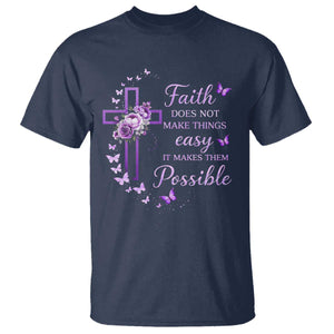 Christian Jesus T Shirt Vintage Bible Verse Printed Faith Blessed Inspirational Girl TS10 Navy Print Your Wear