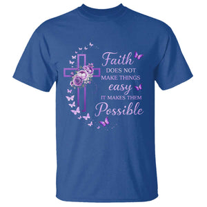 Christian Jesus T Shirt Vintage Bible Verse Printed Faith Blessed Inspirational Girl TS10 Royal Blue Print Your Wear