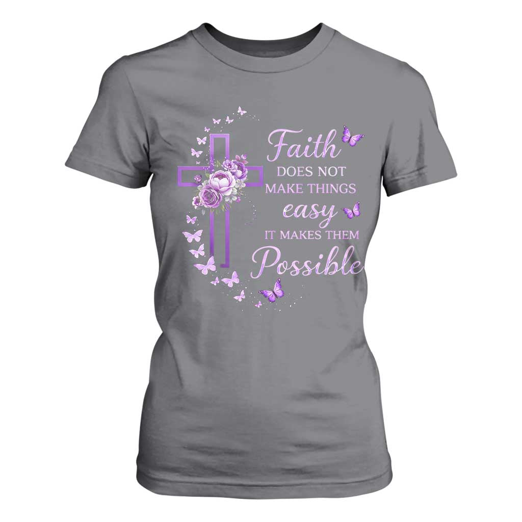 Christian Jesus T Shirt For Women Vintage Bible Verse Printed Faith Blessed Inspirational Girl TS10 Charcoal Print Your Wear