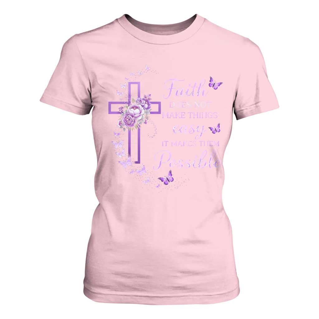 Christian Jesus T Shirt For Women Vintage Bible Verse Printed Faith Blessed Inspirational Girl TS10 Light Pink Print Your Wear
