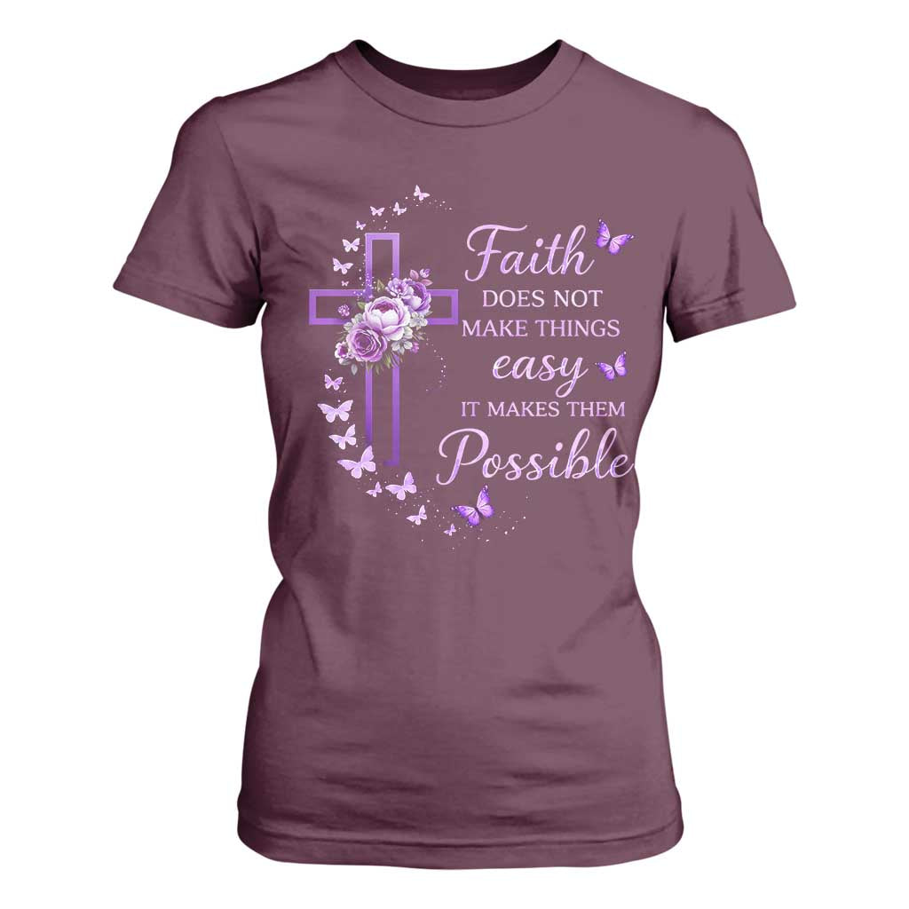 Christian Jesus T Shirt For Women Vintage Bible Verse Printed Faith Blessed Inspirational Girl TS10 Maroon Print Your Wear