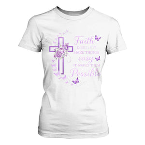 Christian Jesus T Shirt For Women Vintage Bible Verse Printed Faith Blessed Inspirational Girl TS10 White Print Your Wear