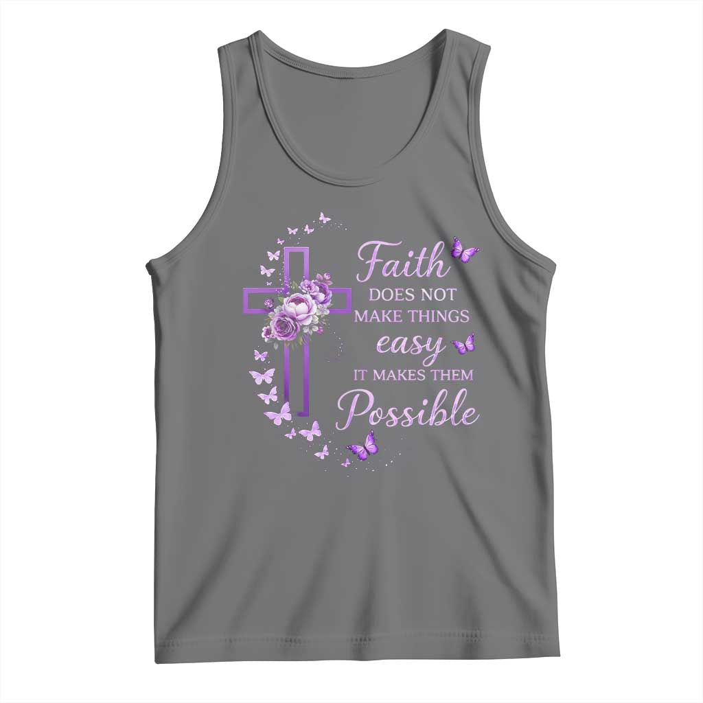 Christian Jesus Tank Top Vintage Bible Verse Printed Faith Blessed Inspirational Girl TS10 Black Heather Print Your Wear