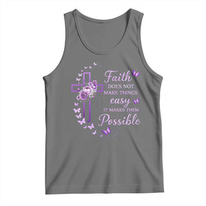 Christian Jesus Tank Top Vintage Bible Verse Printed Faith Blessed Inspirational Girl TS10 Black Heather Print Your Wear