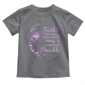 Christian Jesus Toddler T Shirt Vintage Bible Verse Printed Faith Blessed Inspirational Girl TS10 Charcoal Print Your Wear