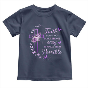 Christian Jesus Toddler T Shirt Vintage Bible Verse Printed Faith Blessed Inspirational Girl TS10 Navy Print Your Wear