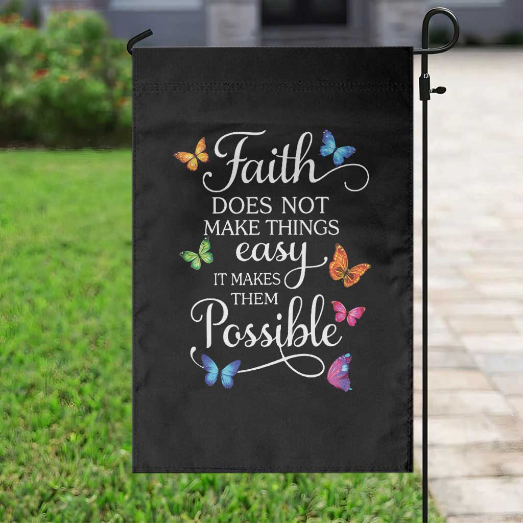 Christian Jesus Garden Flag Butterfly Art Bible Verse Printed Faith Blessed Inspirational Girl TS10 Print Your Wear