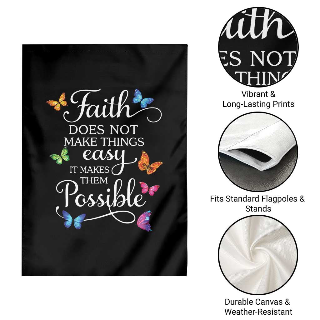 Christian Jesus Garden Flag Butterfly Art Bible Verse Printed Faith Blessed Inspirational Girl TS10 Print Your Wear