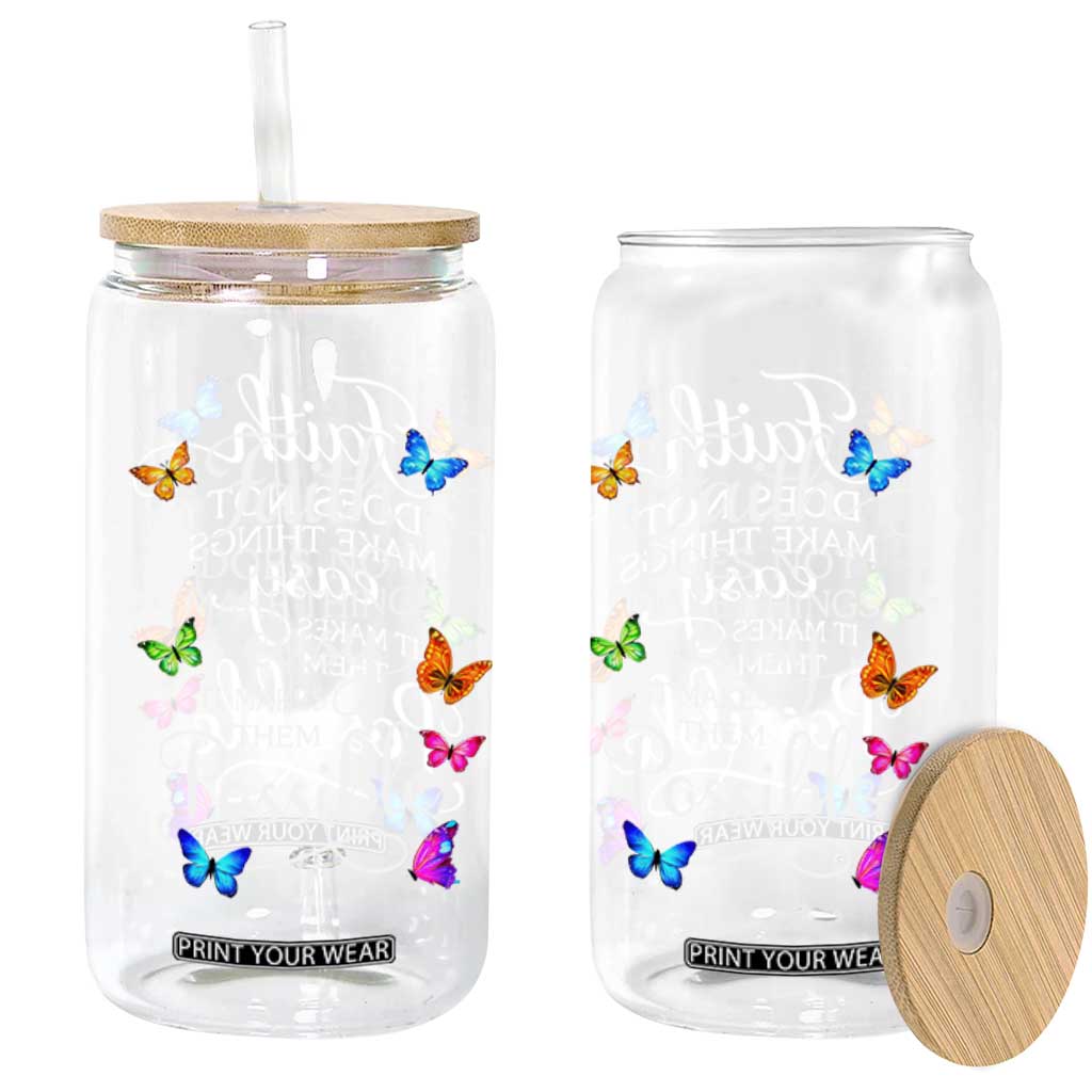 Christian Jesus Glass Can Butterfly Art Bible Verse Printed Faith Blessed Inspirational Girl TS10 Print Your Wear