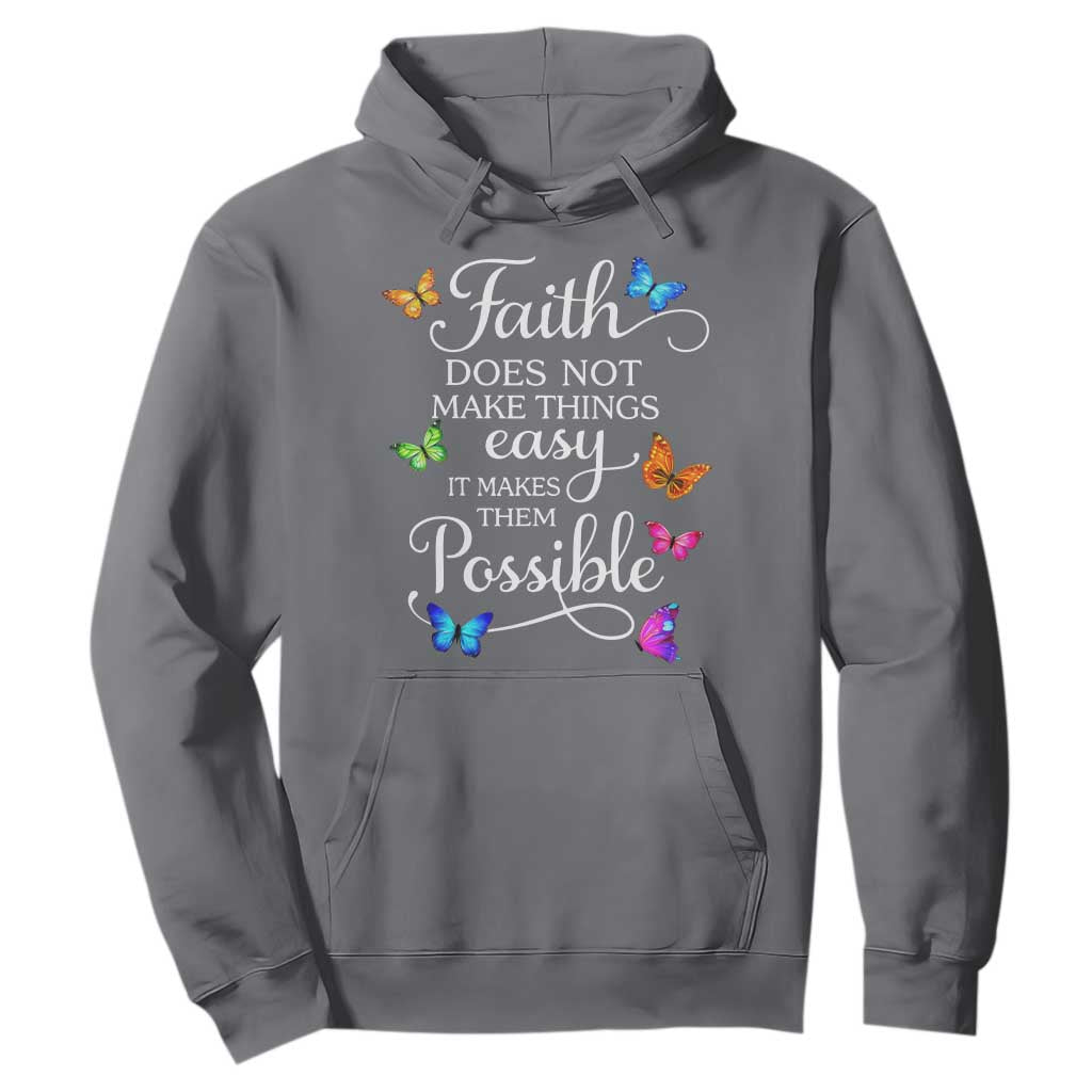 Christian Jesus Hoodie Butterfly Art Bible Verse Printed Faith Blessed Inspirational Girl TS10 Charcoal Print Your Wear