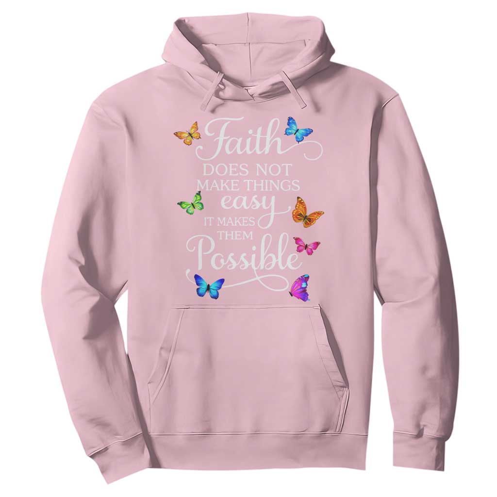 Christian Jesus Hoodie Butterfly Art Bible Verse Printed Faith Blessed Inspirational Girl TS10 Light Pink Print Your Wear