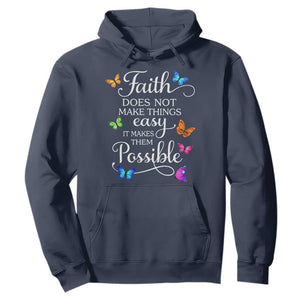 Christian Jesus Hoodie Butterfly Art Bible Verse Printed Faith Blessed Inspirational Girl TS10 Navy Print Your Wear