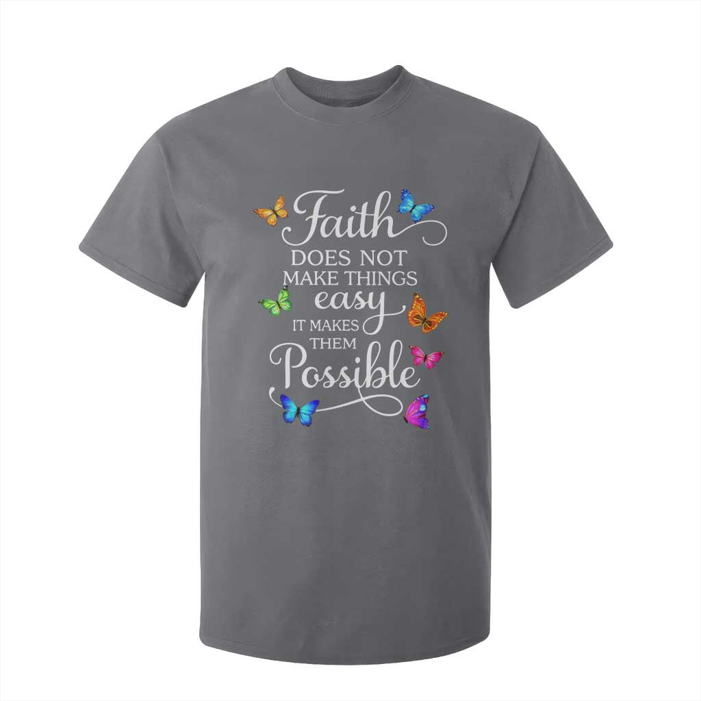 Christian Jesus T Shirt For Kid Butterfly Art Bible Verse Printed Faith Blessed Inspirational Girl TS10 Charcoal Print Your Wear