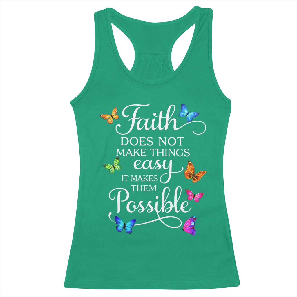 Christian Jesus Racerback Tank Top Butterfly Art Bible Verse Printed Faith Blessed Inspirational Girl TS10 Irish Green Print Your Wear