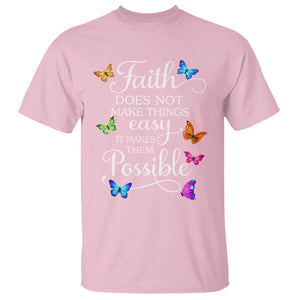 Christian Jesus T Shirt Butterfly Art Bible Verse Printed Faith Blessed Inspirational Girl TS10 Light Pink Print Your Wear