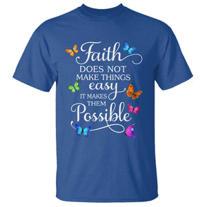 Christian Jesus T Shirt Butterfly Art Bible Verse Printed Faith Blessed Inspirational Girl TS10 Royal Blue Print Your Wear