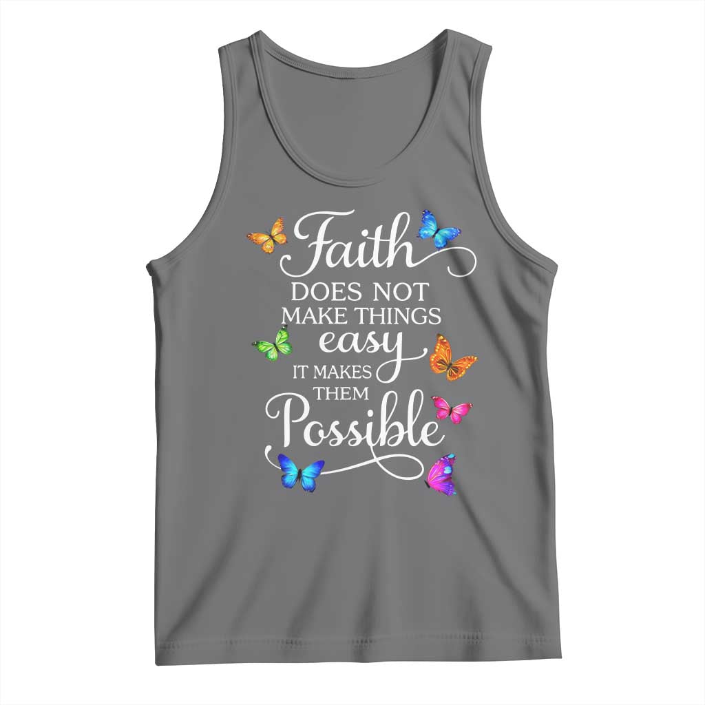 Christian Jesus Tank Top Butterfly Art Bible Verse Printed Faith Blessed Inspirational Girl TS10 Black Heather Print Your Wear