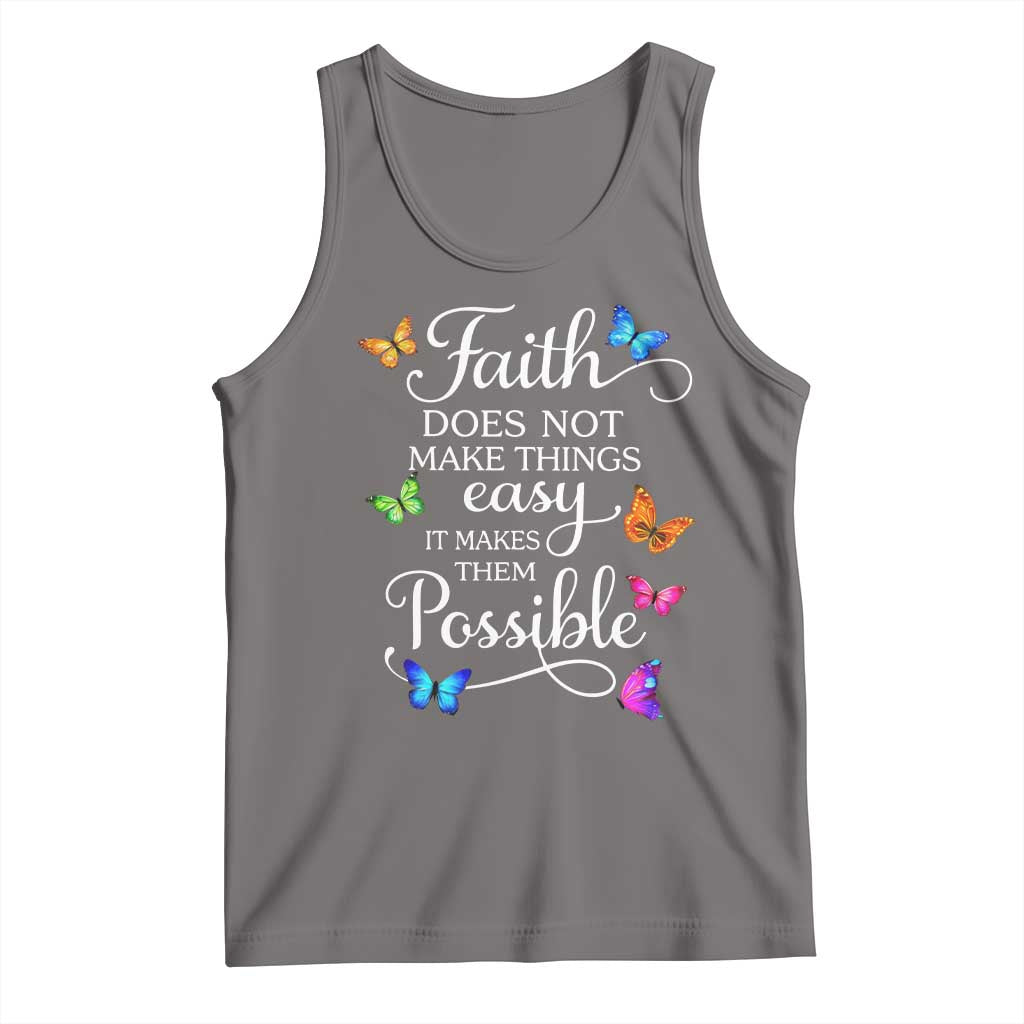 Christian Jesus Tank Top Butterfly Art Bible Verse Printed Faith Blessed Inspirational Girl TS10 Deep Heather Print Your Wear