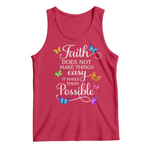 Christian Jesus Tank Top Butterfly Art Bible Verse Printed Faith Blessed Inspirational Girl TS10 Red Print Your Wear