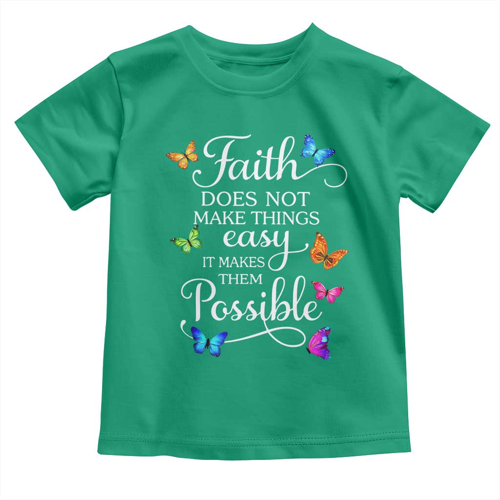 Christian Jesus Toddler T Shirt Butterfly Art Bible Verse Printed Faith Blessed Inspirational Girl TS10 Irish Green Print Your Wear