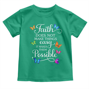 Christian Jesus Toddler T Shirt Butterfly Art Bible Verse Printed Faith Blessed Inspirational Girl TS10 Irish Green Print Your Wear