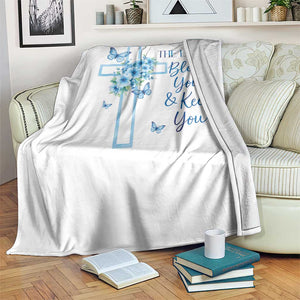 Christian Jesus Throw Blanket The Lord Bless You Encouraging Bible Verse Butterfly Art TS10 Print Your Wear