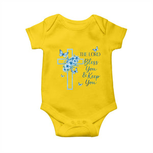 Christian Jesus Baby Onesie The Lord Bless You Encouraging Bible Verse Butterfly Art TS10 Daisy Print Your Wear