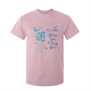 Christian Jesus T Shirt For Kid The Lord Bless You Encouraging Bible Verse Butterfly Art TS10 Light Pink Print Your Wear