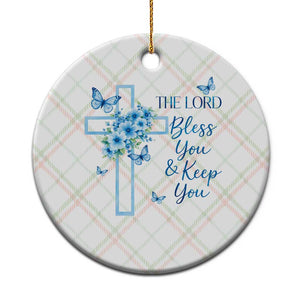 Christian Jesus Ceramic Ornament The Lord Bless You Encouraging Bible Verse Butterfly Art TS10 1pc Christmas Plaid Print Your Wear