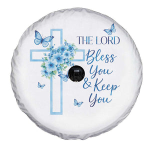 Christian Jesus Spare Tire Cover The Lord Bless You Encouraging Bible Verse Butterfly Art TS10 Print Your Wear