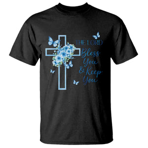 Christian Jesus T Shirt The Lord Bless You Encouraging Bible Verse Butterfly Art TS10 Black Print Your Wear