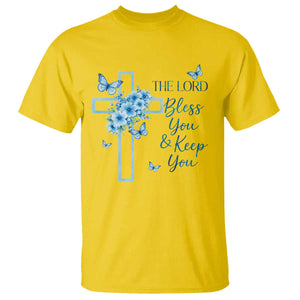 Christian Jesus T Shirt The Lord Bless You Encouraging Bible Verse Butterfly Art TS10 Daisy Print Your Wear