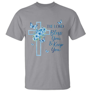 Christian Jesus T Shirt The Lord Bless You Encouraging Bible Verse Butterfly Art TS10 Sport Gray Print Your Wear