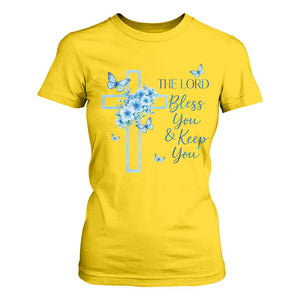 Christian Jesus T Shirt For Women The Lord Bless You Encouraging Bible Verse Butterfly Art TS10 Daisy Print Your Wear
