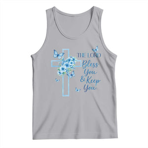 Christian Jesus Tank Top The Lord Bless You Encouraging Bible Verse Butterfly Art TS10 Athletic Heather Print Your Wear