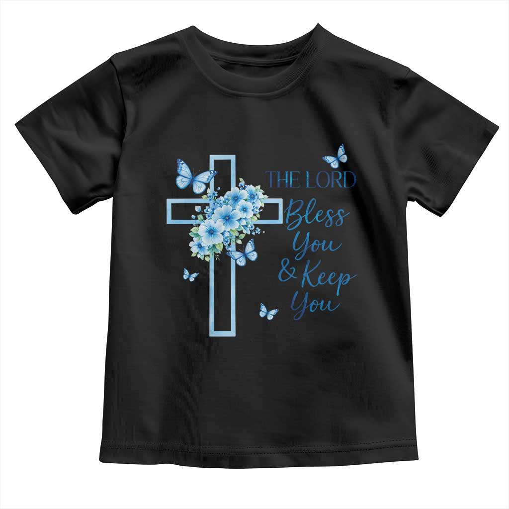 Christian Jesus Toddler T Shirt The Lord Bless You Encouraging Bible Verse Butterfly Art TS10 Black Print Your Wear